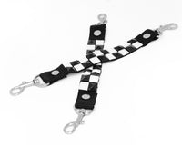 SA11 Black & White Pyramid Bondage Shoe Strap