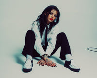 A3206 Black & White Slip-On Creeper