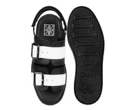 V3253L Black & White TUKskin™ 2-Buckle Viva Mondo Sandal