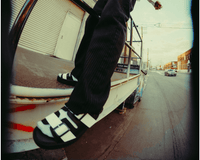 V3253L Black & White TUKskin™ 2-Buckle Viva Mondo Sandal