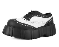 Black & White TUKskin™ Anarchic Airship Brogue - T.U.K.T2338-03