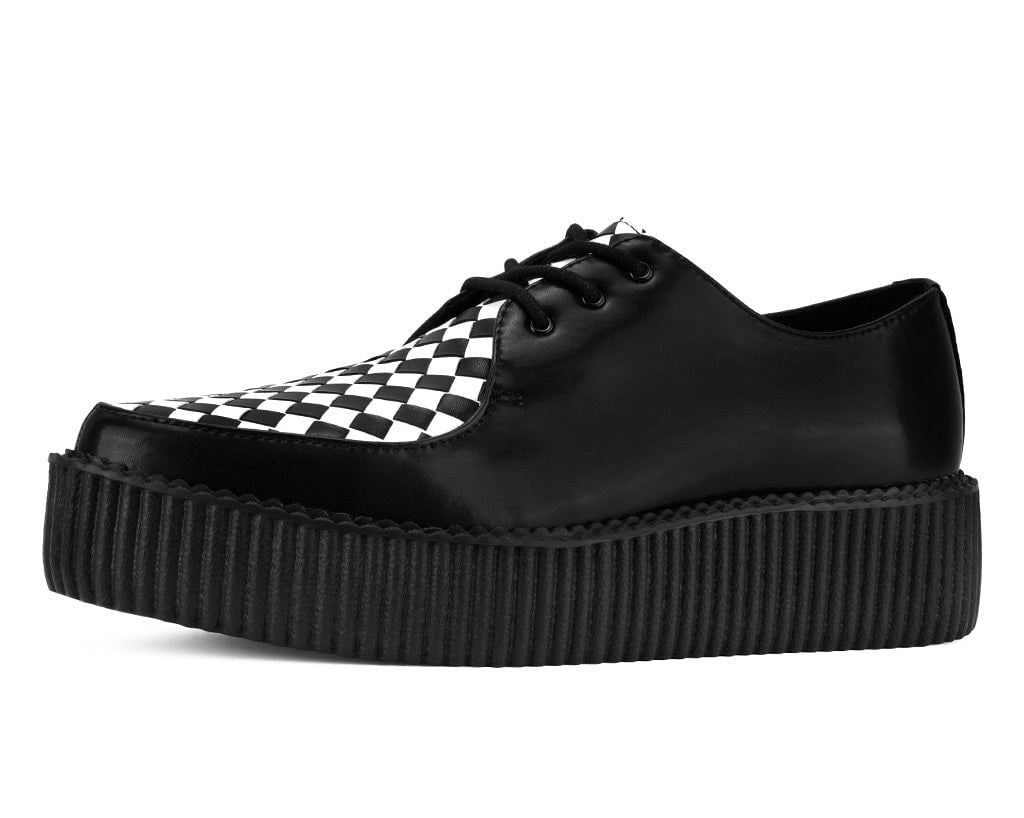 Black & White Woven TUKskin Mondo Pointed Creeper - T.U.K.H3478-03