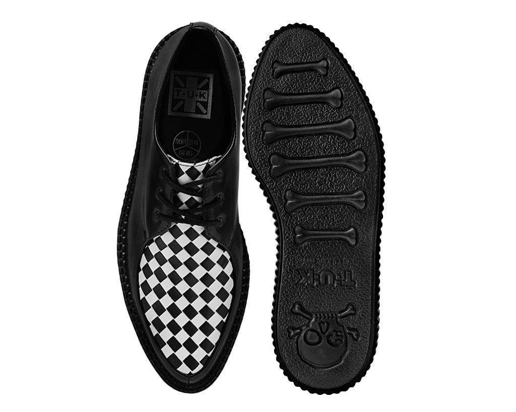 Black & White Woven TUKskin Mondo Pointed Creeper - T.U.K.H3478-03