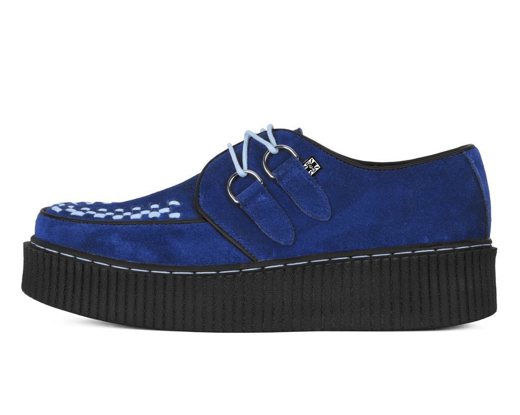 Blue Suede Baby Blue Interlace Vintage Mondo Creeper - T.U.K.G3502-03
