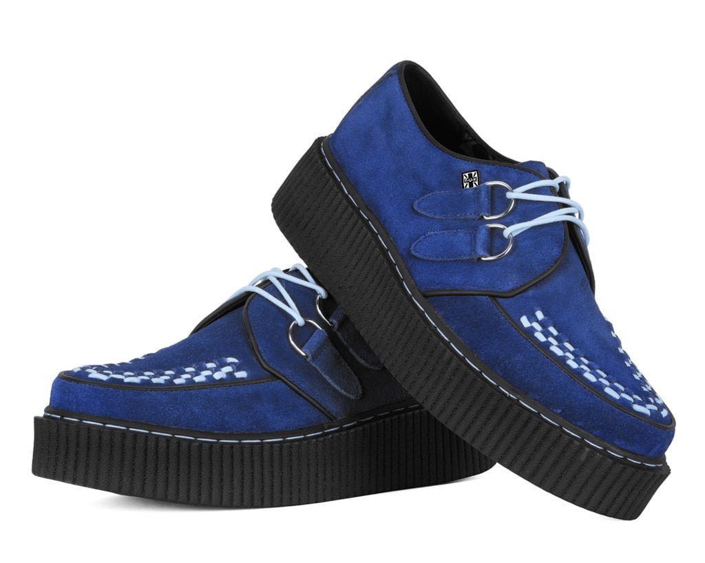 Blue Suede Baby Blue Interlace Vintage Mondo Creeper - T.U.K.G3502-03
