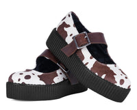 V3411L Brown Cow Hair Mondo Mary Jane