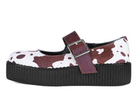 V3411L Brown Cow Hair Mondo Mary Jane