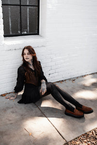 G3449 Brown Crazy Horse Leather Loafer Vintage Creeper