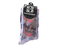 TSK1151 Brown Floral Sock TSK1151-OS