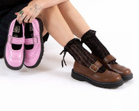 Brown Leather Brogue Mary Jane - T.U.K.T2349-05