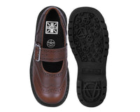 Brown Leather Brogue Mary Jane - T.U.K.T2349-05