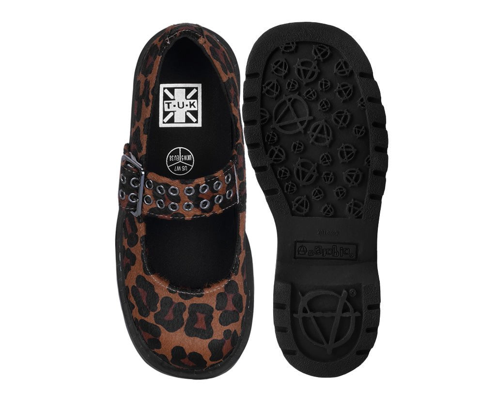 T2350 Brown Leopard Mary Jane