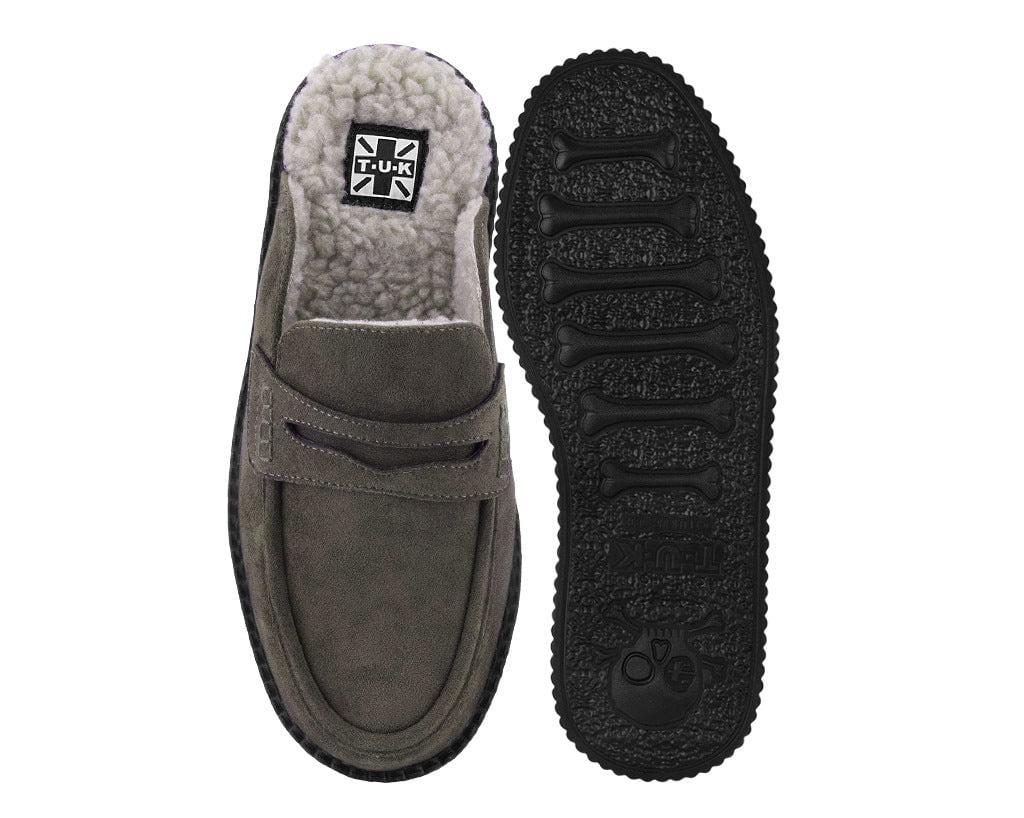 V3443 Brown Plush Lined Creeper Mule