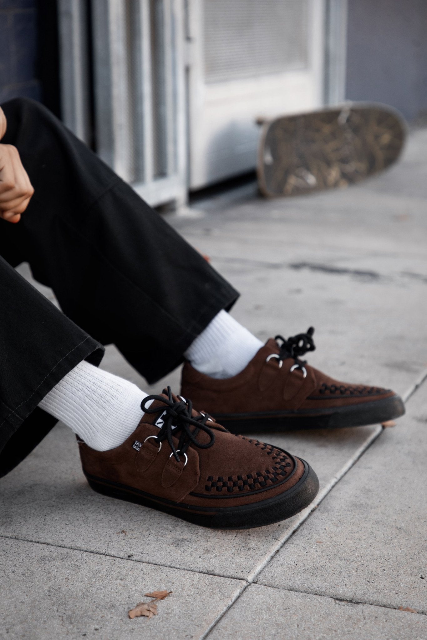 A3433 Brown Suede Creeper Sneaker