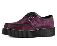 G3454 Burgundy Cow Hair Vintage Creeper