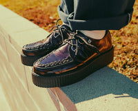 V3246 Burgundy Crinkle Patent Viva Mondo Creeper