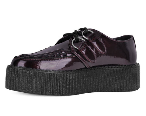 V3246 Burgundy Crinkle Patent Viva Mondo Creeper