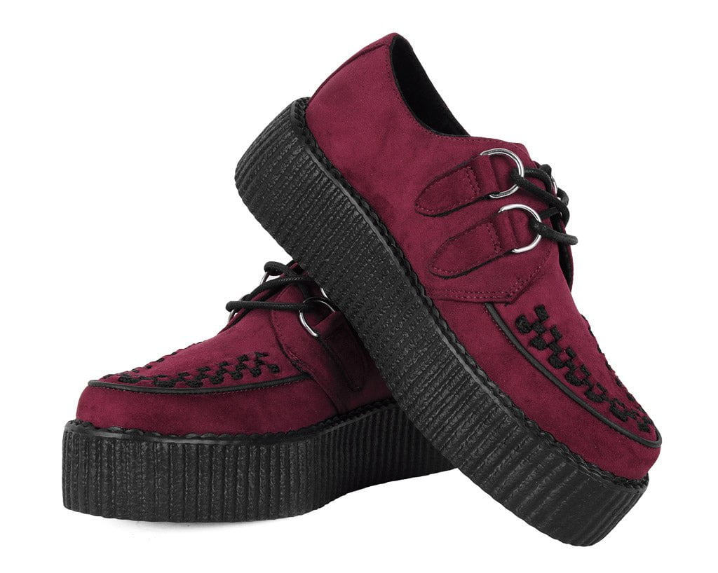 Burgundy Faux Suede Viva Mondo Creeper - T.U.K.V3291-03