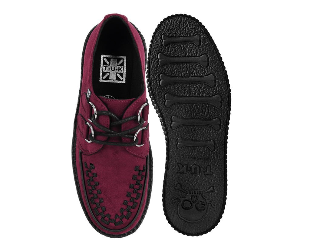 Burgundy Faux Suede Viva Mondo Creeper - T.U.K.V3291-03