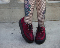 Burgundy Faux Suede Viva Mondo Creeper - T.U.K.V3291-03