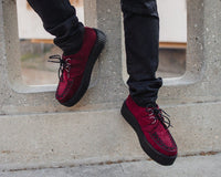 Burgundy Faux Suede Viva Mondo Creeper - T.U.K.V3291-03