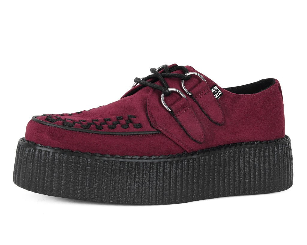 Burgundy Faux Suede Viva Mondo Creeper - T.U.K.V3291-03