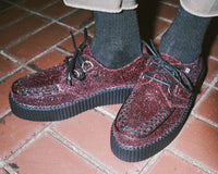 Burgundy Glitter Viva Mondo Creeper - T.U.K.V3234-03
