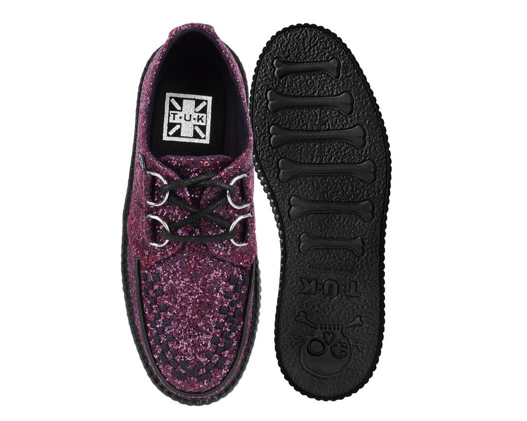Burgundy Glitter Viva Mondo Creeper - T.U.K.V3234-03