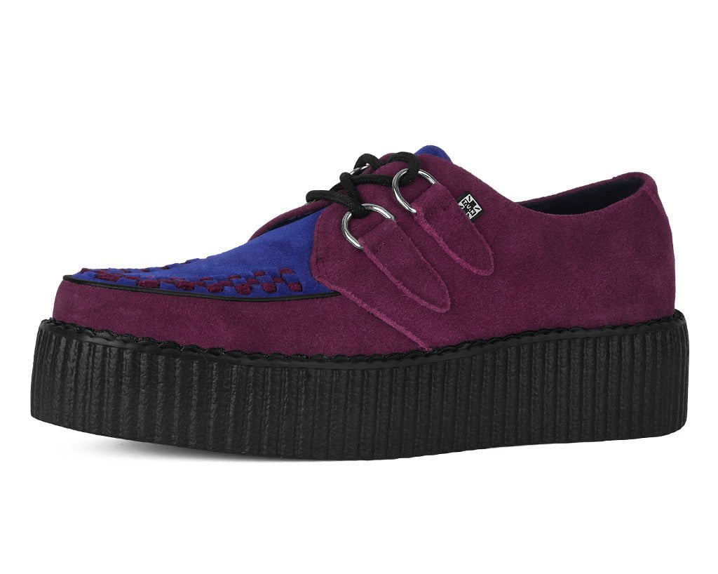 V3414 Burgundy & Navy Suede Viva Mondo Creeper