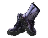 A3194 Burgundy Rub-Off 10-Eye Double Decker Boot