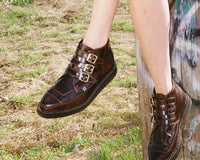 Burgundy Rub - Off 3 - Buckle Pointed Creeper Boot - T.U.K.A3170-03