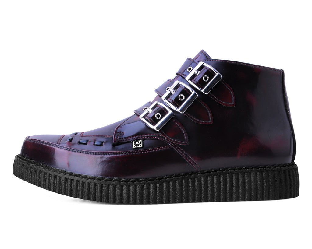 Burgundy Rub - Off 3 - Buckle Pointed Creeper Boot - T.U.K.A3170-03