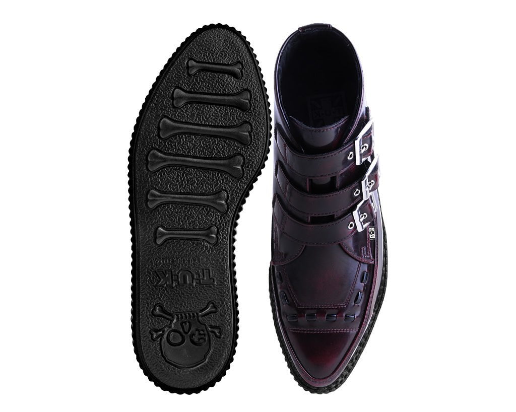 Burgundy Rub - Off 3 - Buckle Pointed Creeper Boot - T.U.K.A3170-03
