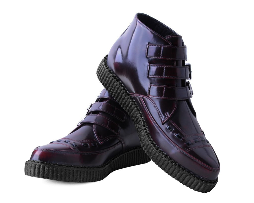 Burgundy Rub - Off 3 - Buckle Pointed Creeper Boot - T.U.K.A3170-03