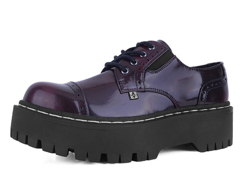 A3192L Burgundy Rub-Off Double Decker Brogue