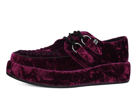 A3240 Burgundy Velvet Wrapped Viva Mondo Creeper