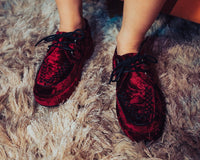 A3240 Burgundy Velvet Wrapped Viva Mondo Creeper