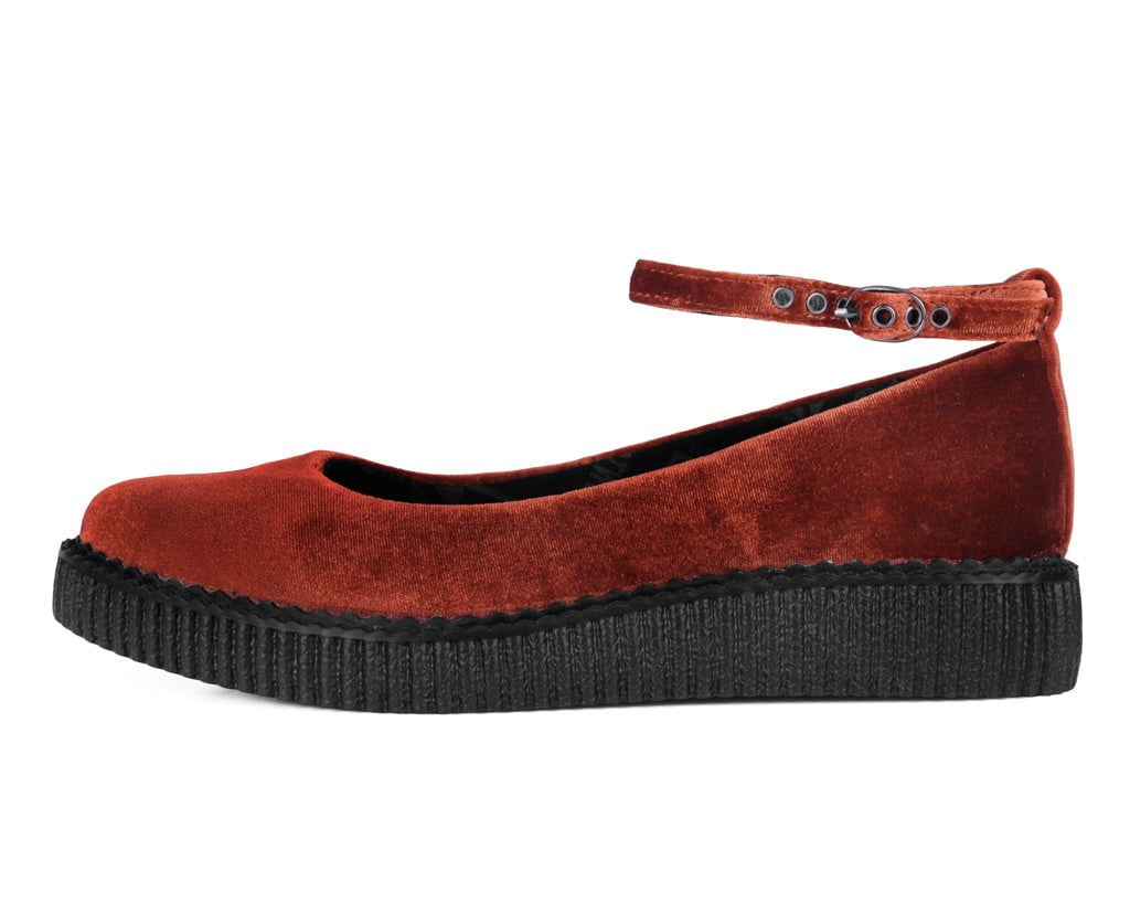A3283L Burnt Orange Pointed Ballet Creeper