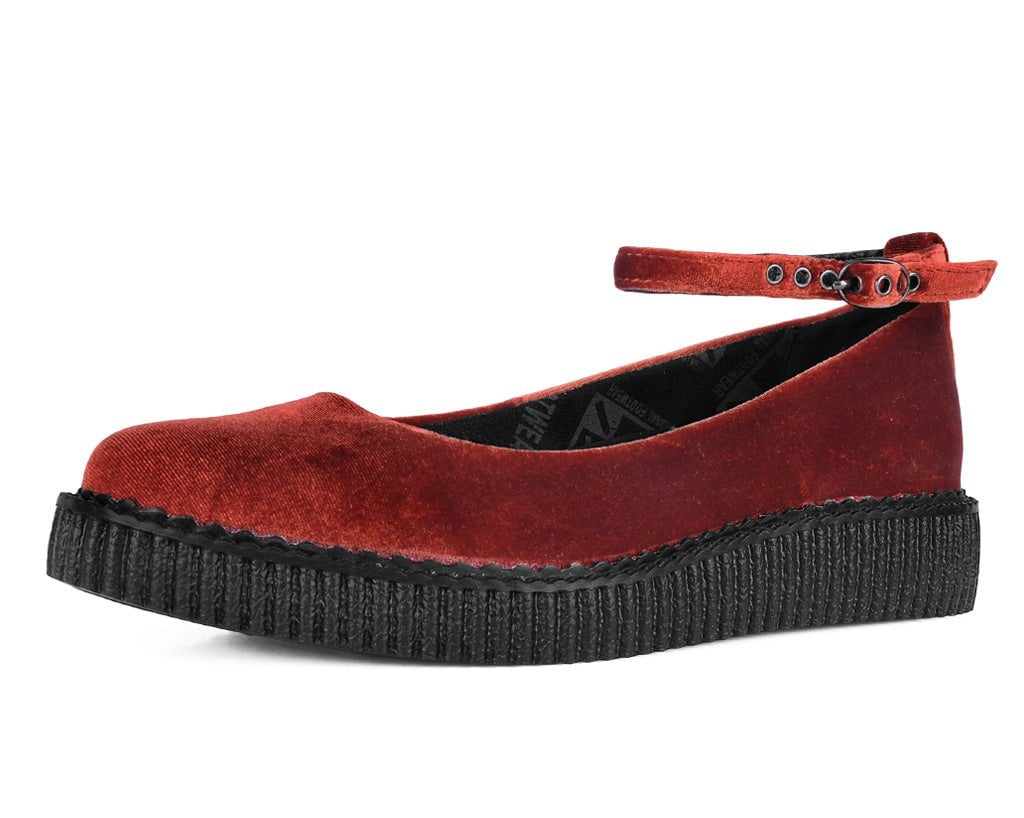 A3283L Burnt Orange Pointed Ballet Creeper