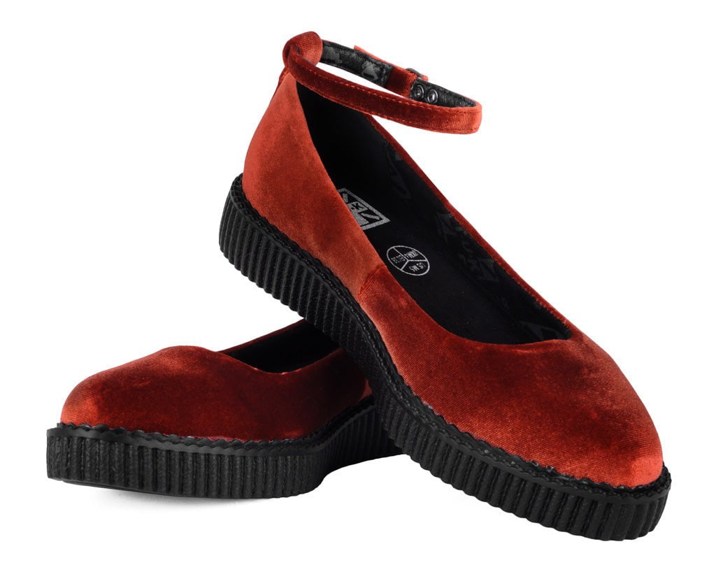A3283L Burnt Orange Pointed Ballet Creeper