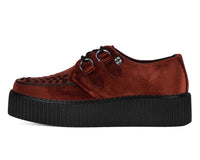 Burnt Orange Velvet Viva Mondo Creeper - T.U.K.V3282-03