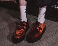 Burnt Orange Velvet Viva Mondo Creeper - T.U.K.V3282-03