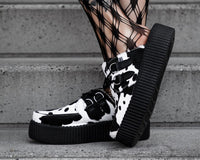 V3357L Cow Print Creeper Mule