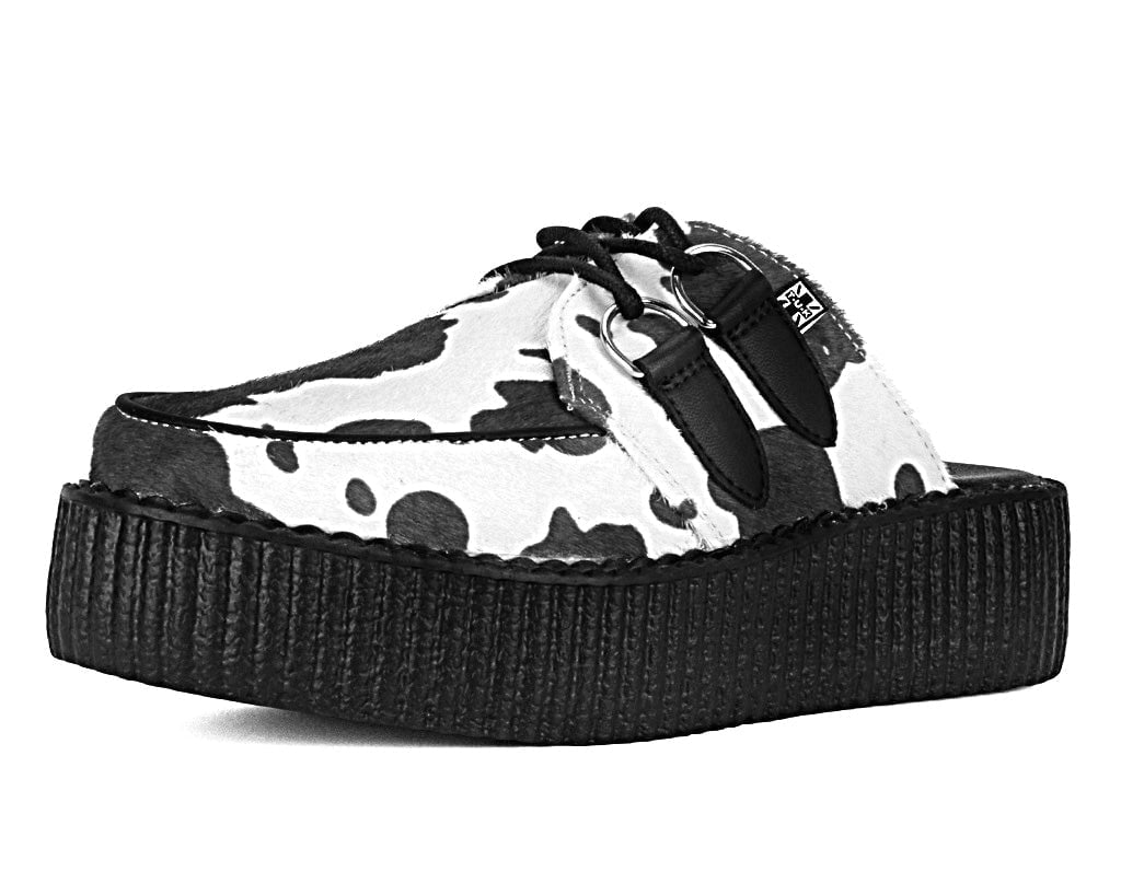 V3357L Cow Print Creeper Mule