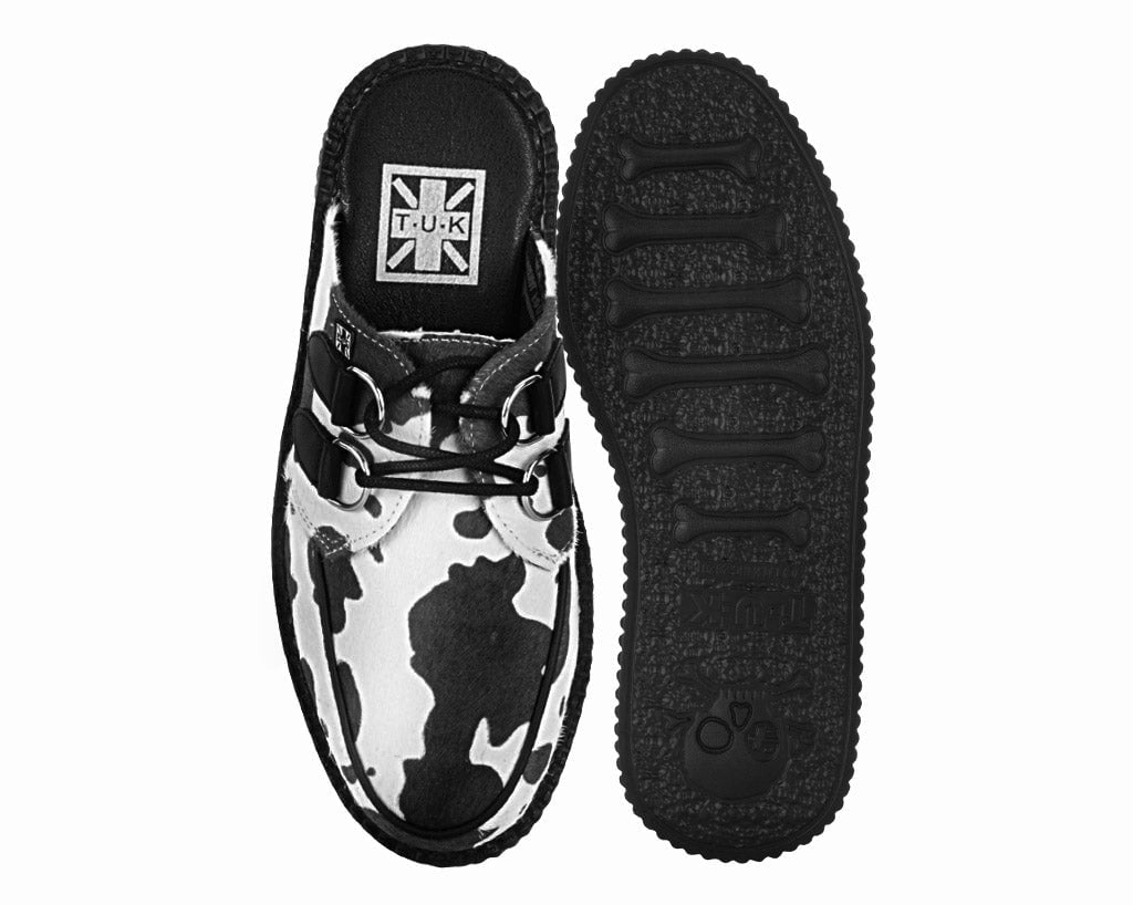 V3357L Cow Print Creeper Mule