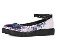 A3396L Cream Peacock Feather Ballet Creeper