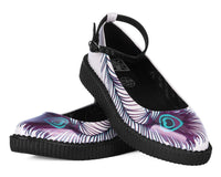 A3396L Cream Peacock Feather Ballet Creeper