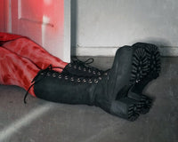 A9649L Distressed Knee-High Nosebleed Boot
