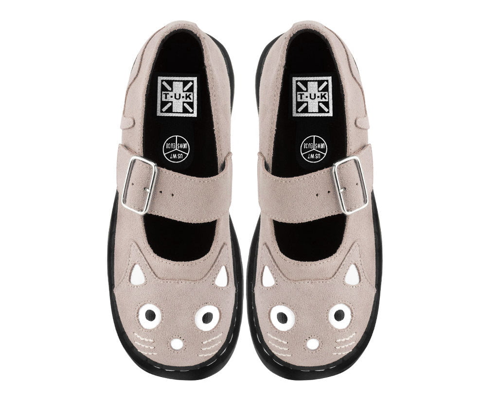 Dusty Rose Suede Kitty Mary Jane - T.U.K.T2373-05