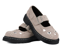Dusty Rose Suede Kitty Mary Jane - T.U.K.T2373-05